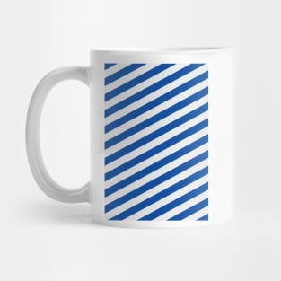 Leicester City Blue and White Angled Stripes Mug